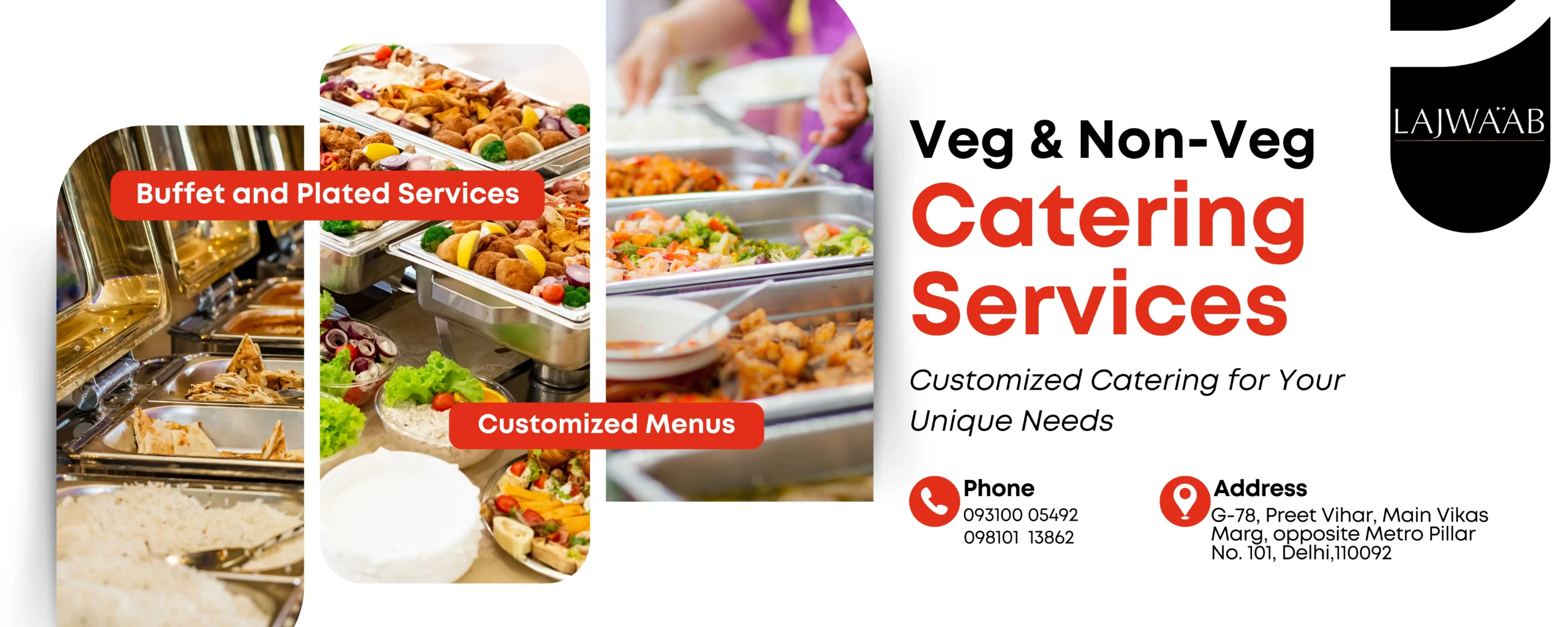 Vegetarian and non-vegetarian caterers in Preet Vihar